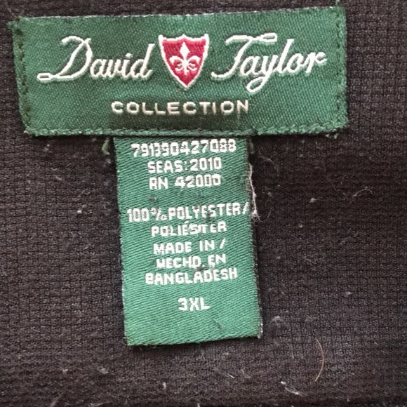 David Taylor mens size 3XL black with grey stripe short sleeved shirt - Picture 3 of 3